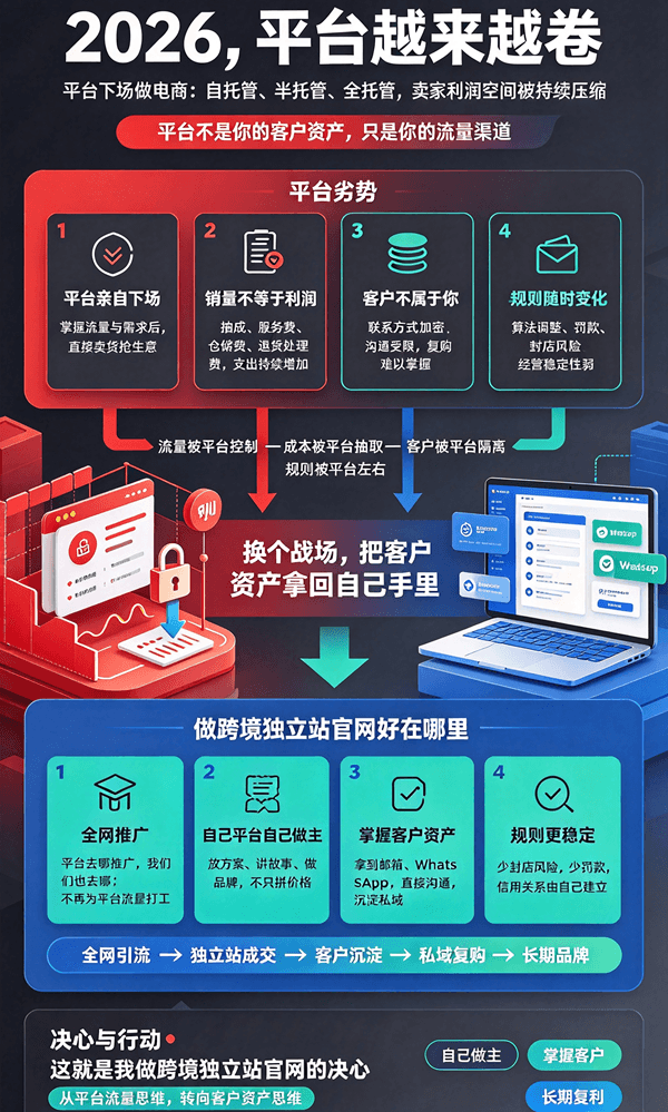 2026年平台越来越卷，这就是我做跨境独立站官网